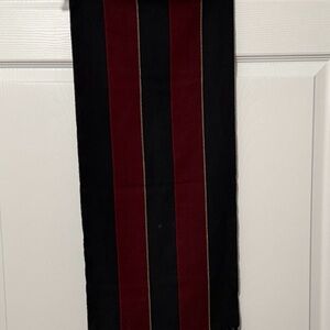 Vintage Allen Solly Red and Black Wool Scarf